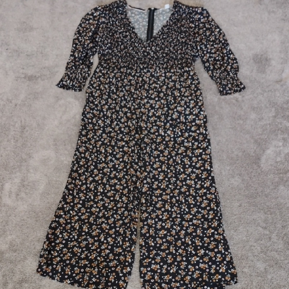 Boden Smocked Bodice Wide Leg Jumpsuit